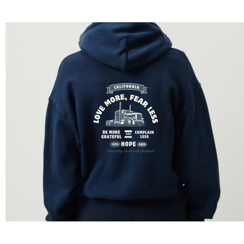 Hoodie - Love more, fear less